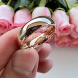 Trendy Jewelry Domed Polished Shiny Beautiful Ring Multiwidth Tungsten Comfort Fit Wedding Band for Men and Women