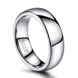 Pure Silver Color Tungsten 2mm/4mm/6mm/8mm Couple Engagement Rings Lovers Jewelry Wedding Bands for Men and Women
