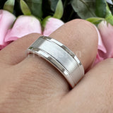Trendy Jewelry Groove Polish Brush 8mm Classic Tungsten Engagement Wedding Band Forever Comfort Fit Ring Men Women