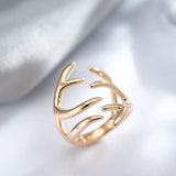 New Arrival Luxury Open Unisex Rolled Rose Gold of 14-Karat Purity Women Party Fine Jewelry Rings