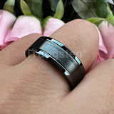 Trendy Jewelry Groove Polish Brush 8mm Classic Tungsten Engagement Wedding Band Forever Comfort Fit Ring Men Women