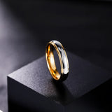 Fabulous Gold Plated Polished 4mm/6mm Tungsten Carbide Rings Men and Women Engagement Wedding Bands For Couple
