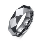 Super Rhombic Section Gold, Silver, Rose Gold Color High Polished 6mm Men Women Tungsten Carbide Ring Wedding Bands