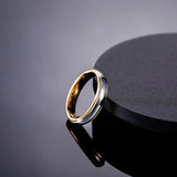 Fabulous Gold Plated Polished 4mm/6mm Tungsten Carbide Rings Men and Women Engagement Wedding Bands For Couple