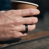 Super Double Blue Line Inlay Design 8MM Black Men Tungsten Carbide Engagement Rings Popular Jewelry Wedding Bands