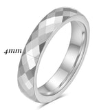 Black Rose Gold  Faceted Edge Dome Polished 4MM/6MM Tungsten Carbide Wedding Bands Couple Rings for Women and Men