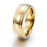 Fashion Classic Style Anti-Scratch 7mm Gold Color Men Tungsten Carbide Ring For Wedding Bands  - Party Rings Jewelry