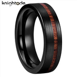 New Fashion 8mm Offset Flat Brushed Grooved Wood Inlay Tungsten Carbide Comfort Fit Wedding Band - Engagement Ring