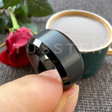 Beveled Edges Matte Finish Gold/Black Tone 10mm Tungsten Carbide Rings for Men Women Fashion Engagement Wedding Band