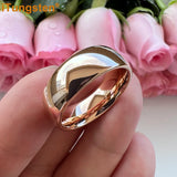 Trendy Jewelry Domed Polished Shiny Beautiful Ring Multiwidth Tungsten Comfort Fit Wedding Band for Men and Women