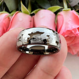 Superb 6mm 8mm Cool Pattern Domed Finish Engraved Fashion Men Women Tungsten Engagement Wedding Comfort Fit Band
