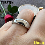 Classic Popular Polished 2-10MM  Trendy Engagement Wedding White Tungsten Comfort Fit Rings Bands for Men Women