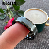 High Quality Polished Brushed Flat 6MM/8MM Tungsten Comfort Fit Wedding Bands for Men and Women Rings