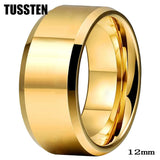 Amazing Stepped Beveled Great Workmanship 10/12MM Big Men Tungsten Rings Wedding Bands Fathers' Day Gift Jewelry