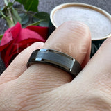High Quality Polished Brushed Flat 6MM/8MM Tungsten Comfort Fit Wedding Bands for Men and Women Rings