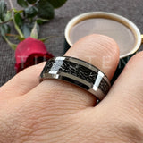 High Quality Beveled Polished Finish 8MM Black Meteorite Rings Men and Women Tungsten Gold Comfort Fit Wedding Band
