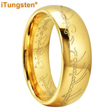 Trendy Laser Engraved 6mm 8mm Fashion Tungsten Carbide Comfort Fit Ring for Men Women - Engagement Wedding Band
