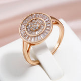 Shiny Retro Setting Filled 14K Rose Gold AAA Zircon Diamonds Full Paved Rings For Women Bride Fine Jewelry Gift