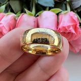 Trendy Laser Engraved 6mm 8mm Fashion Tungsten Carbide Comfort Fit Ring for Men Women - Engagement Wedding Band