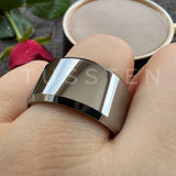Amazing Stepped Beveled Great Workmanship 10/12MM Big Men Tungsten Rings Wedding Bands Fathers' Day Gift Jewelry