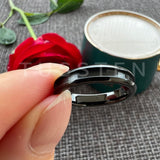 Charming 4MM Tungsten Blank Rings with 2MM Groove For Inlay Channel Polished Shiny Dome Edges Women Wedding Bands
