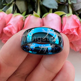 Trendy Laser Engraved 6mm 8mm Fashion Tungsten Carbide Comfort Fit Ring for Men Women - Engagement Wedding Band