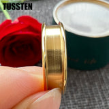New Arrival Quality 6MM Tungsten 4MM Groove For Inlay Channel Polished with Shiny Dome Edges Wedding Bands