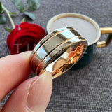 Excellent Grooved Polished Finish 8MM Trendy Gift Jewelry Men and Women Tungsten Engagement Rings Bands