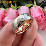 Superb 6mm 8mm Cool Pattern Domed Finish Engraved Fashion Men Women Tungsten Engagement Wedding Comfort Fit Band