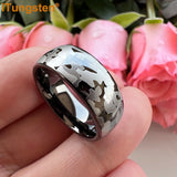 Superb 6mm 8mm Cool Pattern Domed Finish Engraved Fashion Men Women Tungsten Engagement Wedding Comfort Fit Band