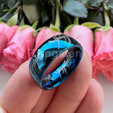 Trendy Laser Engraved 6mm 8mm Fashion Tungsten Carbide Comfort Fit Ring for Men Women - Engagement Wedding Band
