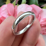 Shiny Polished White Tungsten Couple Ring 2/3/4/5/6/7/8/10mm Nice Comfort Fit Engagement Wedding Bands for Men Women