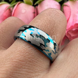 Superb 6mm 8mm Cool Pattern Domed Finish Engraved Fashion Men Women Tungsten Engagement Wedding Comfort Fit Band