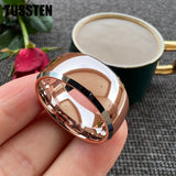 Wonderful Beveled Dome Polishing Finish 10MM Tungsten Carbide Comfort Fit Wedding Band for Men and Women