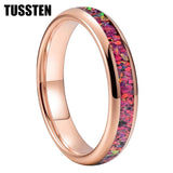 Charming Opal Ring Nice 4MM Color Women Tungsten Comfort Fit Engagement Wedding Bands Trendy Jewelry