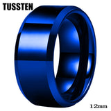 Amazing Stepped Beveled Great Workmanship 10/12MM Big Men Tungsten Rings Wedding Bands Fathers' Day Gift Jewelry