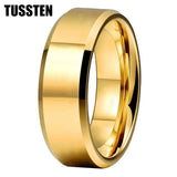 Wonderful High Polished Beveled Finish 6/8MM Men Women Tungsten Comfortable Fit Engagement Wedding Band Rings