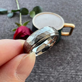 New Arrival Classic Domed Hammer 6MM/8MM Tungsten Men and Women Wedding Comfort Fit Bands Rings Fashion Jewelry