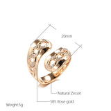 Personality Twist Chain 14K Filled Rose Gold With AAA Zircon Diamonds Rings Fashion Women Rings Party Unusual Jewelry