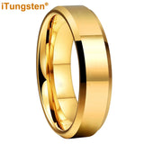 High Polished Beveled Finish Excellent Quality 8MM 6MM 4 Colors Comfort Fit Men Women Tungsten Carbide Wedding Band