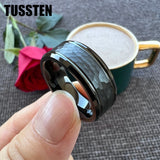 Fabulous Black/Gold/Rose/Original Color 8MM Men Women Comfort Fit Hammer Ring Tungsten Wedding Band