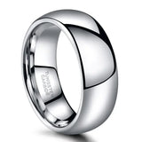 Pure Silver Color Tungsten 2mm/4mm/6mm/8mm Couple Engagement Rings Lovers Jewelry Wedding Bands for Men and Women