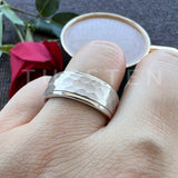 Stepped Finish Great Workmanship 6/8MM Men Women Hammer Ring Stylish Tungsten Comfort Fit Wedding Band