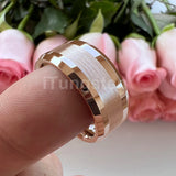 Popular Beveled Center Brushed and Polished 10mm Large Ring Men's Tungsten Engagement Comfortable Fit Ring