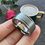 Excellent Grooved Polished Finish 8MM Trendy Gift Jewelry Men and Women Tungsten Engagement Rings Bands