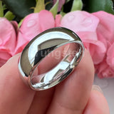 Shiny Polished White Tungsten Couple Ring 2/3/4/5/6/7/8/10mm Nice Comfort Fit Engagement Wedding Bands for Men Women