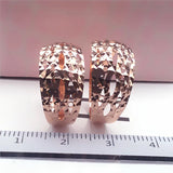 Superb Filled 14K Rose Gold New Vintage Hollow Wide Version Wedding Rings for Couples - Luxury Jewelry