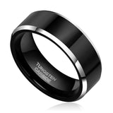 New Arrival Super 8mm 6mm for Women and Men Black Tungsten Carbide Wedding Bands Promise Marriage Couples Rings