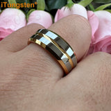 High Polished Excellent  Workmanship 6mm 8mm Two Colors Tungsten Engagement Wedding Band Men Women Fashion Jewelry