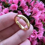 Trendy Jewelry 2/4/6/8/10mm Gold Plated Tungsten Ring For Men and Women Comfort Fit Couple Engagement Wedding Band